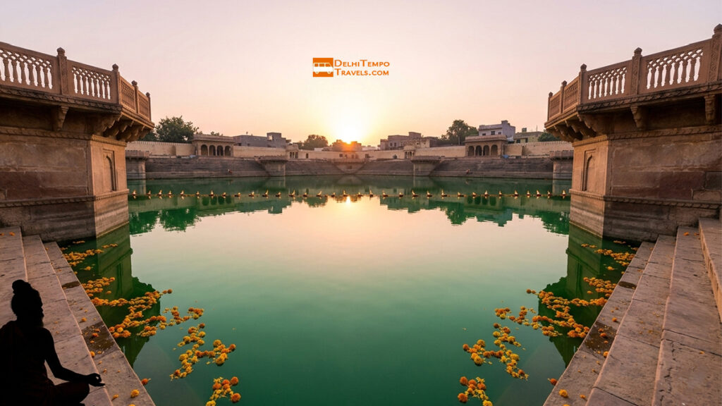 photograph of Radha Kund sacred pond